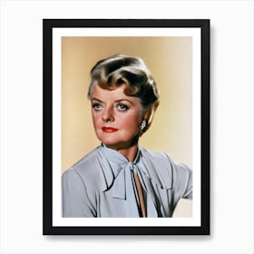 Angela Lansbury Retro Collage Movies Art Print