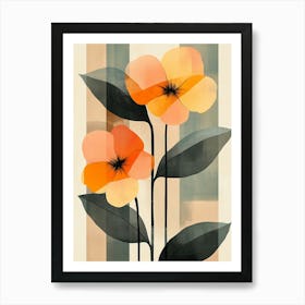 Orange Flowers 3 Art Print