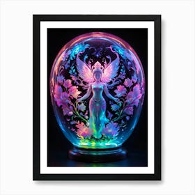 Fairy In A Glass Ball Art Print