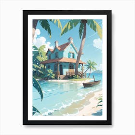 House On The Beach 1 Art Print