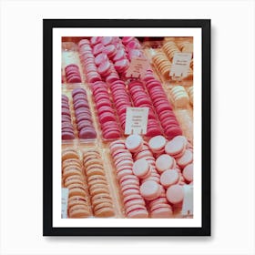 Pink Palette Macarons Art Print