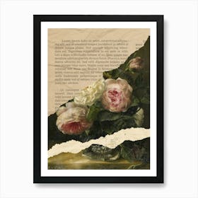 Roses In A Vase Art Print