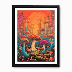 Trippy Mushroom 2 Art Print