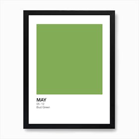 May Birth Month Colour Green Art Print