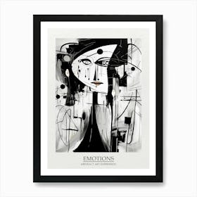 Emotions Abstract Black And White 5 Poster Art Print