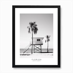 Poster Of Florida, Black And White Analogue Photograph 4 Art Print