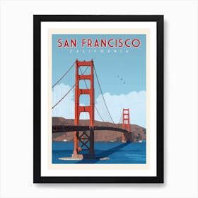 San Francisco California Travel Poster Art Print