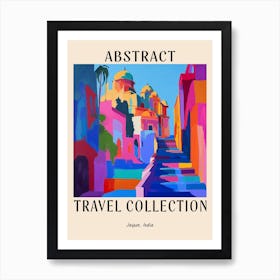 Abstract Travel Collection Poster Jaipur India 2 Art Print
