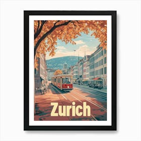 Aihrgdesign A Classic 1960s Travel Poster For Zurich Showcasi 83a18329 C649 4961 975d 80b14bcf05dc 0 Art Print