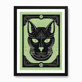 The Devil, Black Cat Tarot Card 1 Art Print