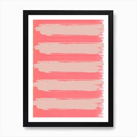 Red And Pink Lines Art Print