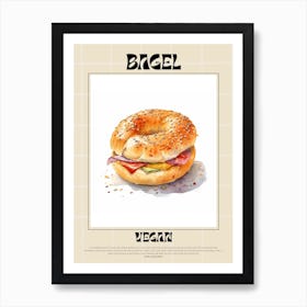 Vegan Bagel 2 Art Print