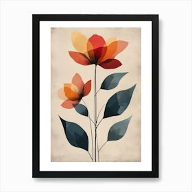 Abstract Flowers 28 Art Print