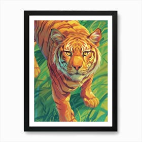 Tiger In The Grass 2 Art Print