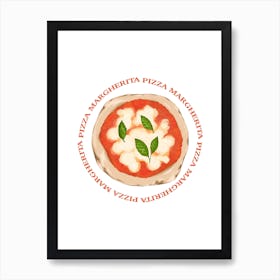 Pizza Margherita Art Print