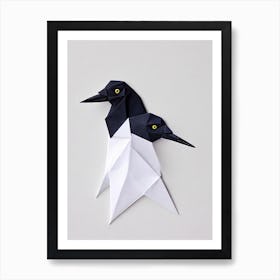 Common 2 Loon Origami Bird Poster