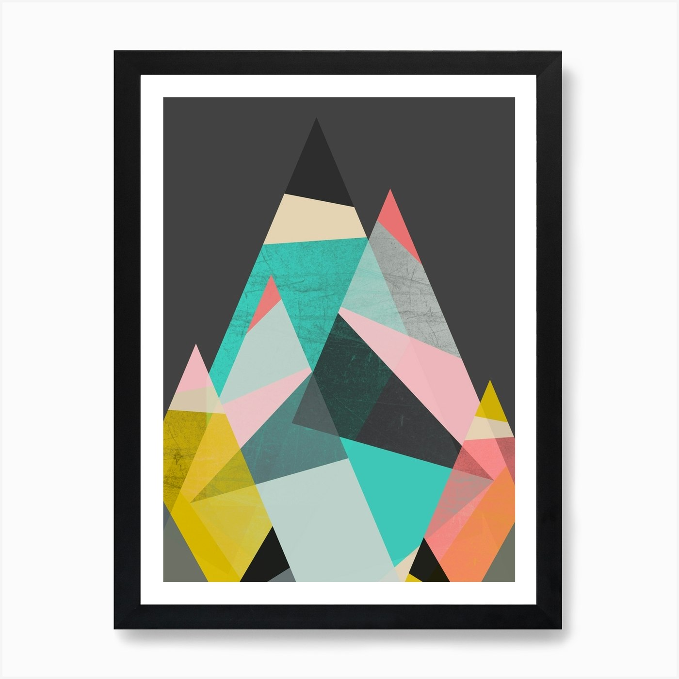 Geo Mountains Wall Art Print | Free Shipping | Fy