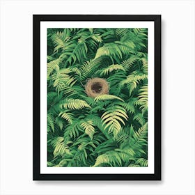 Pattern Poster Birds Nest Fern 4 Art Print