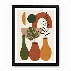 Vases And Plants Art Print