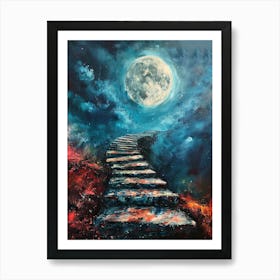 Steps Around The Moon Art Print