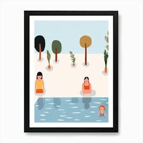 Fancy Los Angeles California, Tiny People And Illustration 2 Art Print