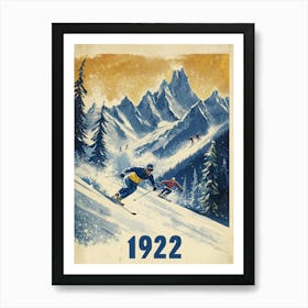 Aihrgdesign A Vintage Sports Poster Inspired By Winter Games 6 Art Print