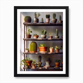 Cactus Shelf plant lover Art Print