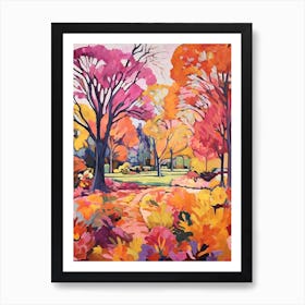 Autumn Gardens Painting Royal Botanic Gardens Sydney 5 Art Print