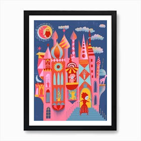 Pink Fairytale Castle Art Print