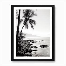 Maui, Black And White Analogue Photograph 2 Art Print