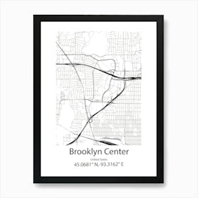 Brooklyn,United States Minimalist Map 1 Art Print