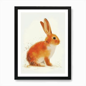 Dutch Rabbit Nursery Illustration 1 Art Print