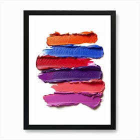 Lipsticks On A White Background 3 Art Print