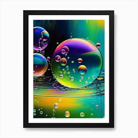 Bubbles In Water Water Waterscape Bright Abstract 2 Art Print