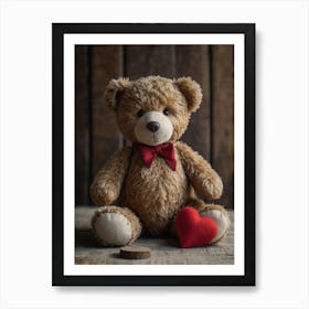 Valentine'S Day Teddy Bear Art Print