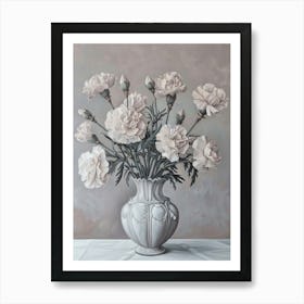 A World Of Flowers Carnation 4 Painting Art Print