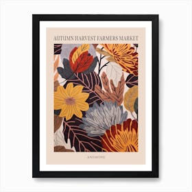 Fall Botanicals Anemone 3 Poster Art Print