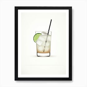 Mid Century Modern Kentucky Mule Floral Infusion Cocktail 3 Art Print
