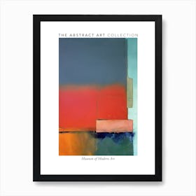 Red And Blue Abstract Painting 2 Exhibition Poster Art Print