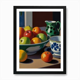 Oranges In A Bowl Art Print