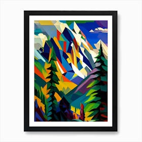 Grand Teton National Park United States Of America Cubo Futuristic Art Print