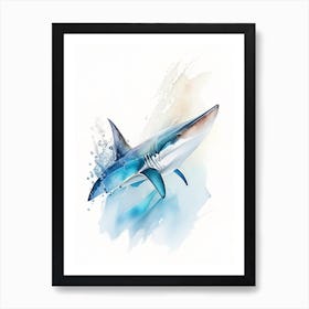 Ragged Tooth Shark Watercolour Art Print