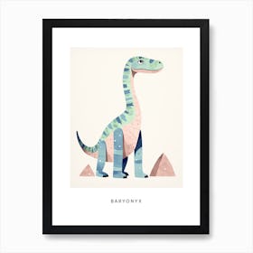 Nursery Dinosaur Art Baryonyx 4 Poster Art Print
