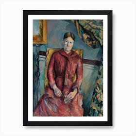 Madame Cézanne In A Red Dress, Paul Cézanne Art Print