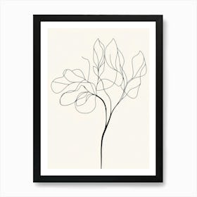 Tree Line Drawing Art Print