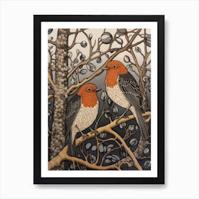 Art Nouveau Birds Poster Grey Plover 2 Art Print