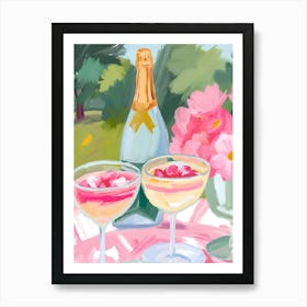 champagne picnic Art Print