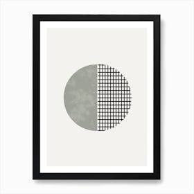 Circle With Black Lines Art Print