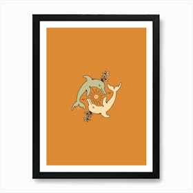 Dolphin Yin Yang  - Tropicool Studio Poster