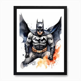 Batman Watercolor Painting (19) Art Print